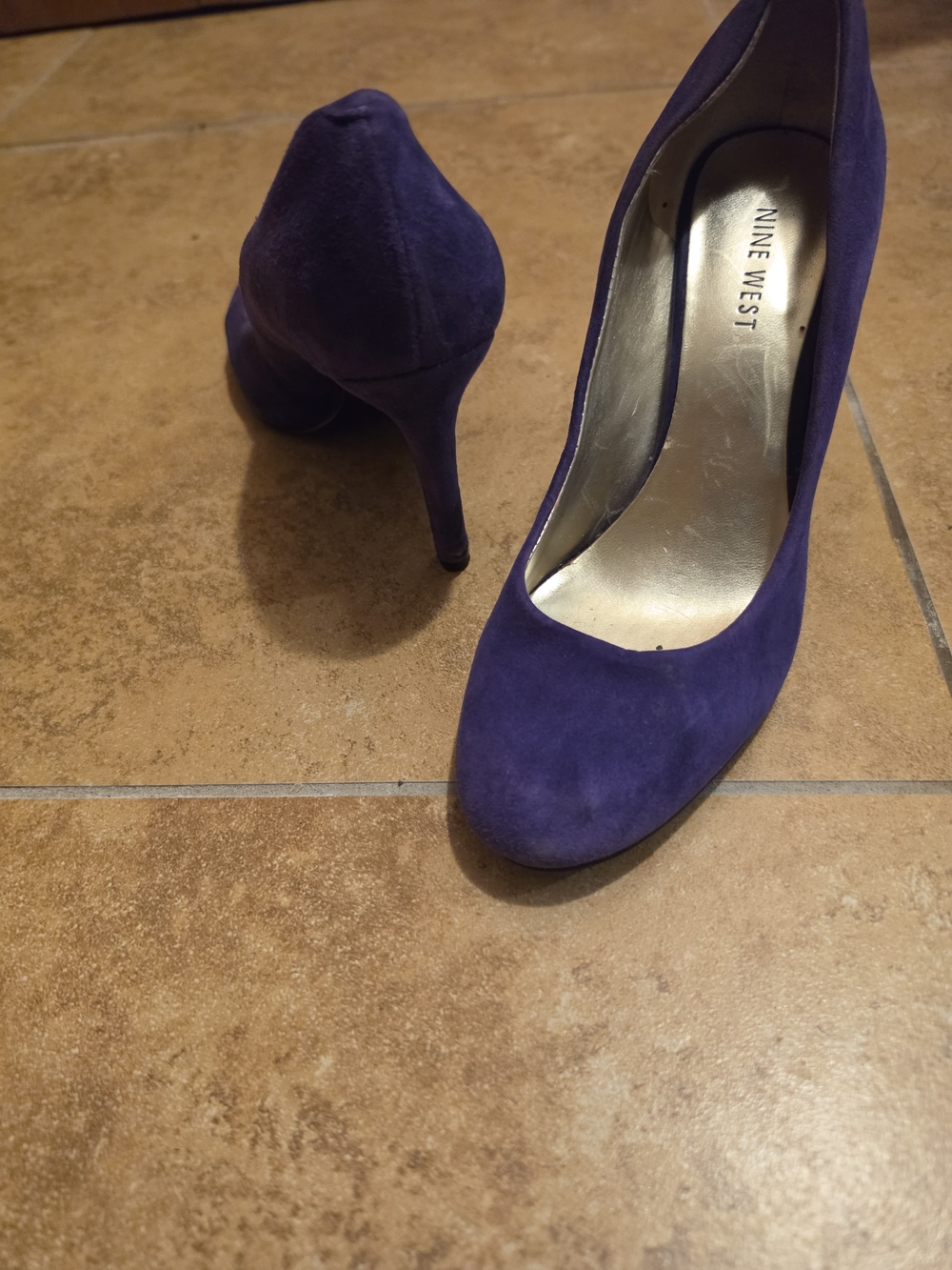 Nine West Purple Suede Stiletto Pumps